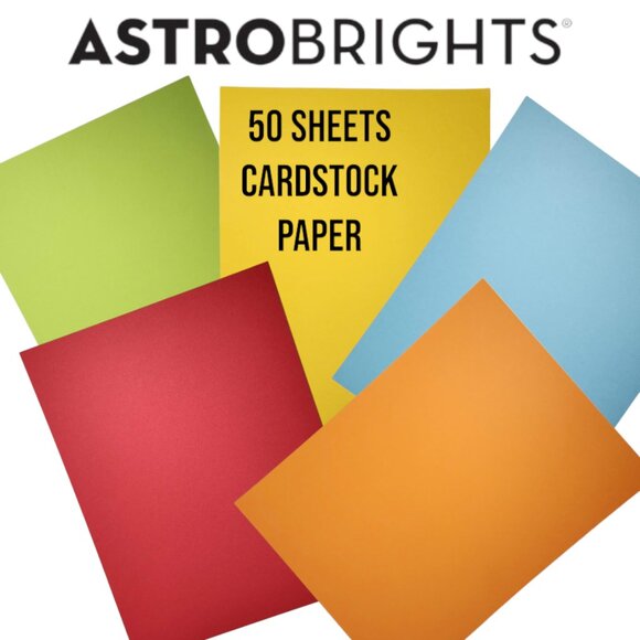 AstroBrights 50 Pages Sheets Yellow Cardstock Paper Invitation Cards Scrapbookin - Picture 1 of 10